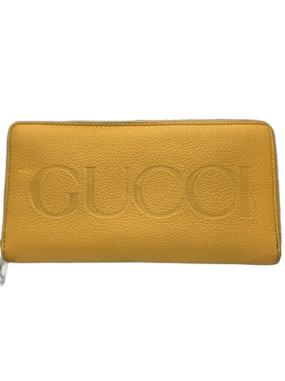 ★SOLD★ Gucci Logo Wallet Yellow Leather - Picture 1 of 14
